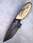 Albert custom knives,scrimshaw,bulino